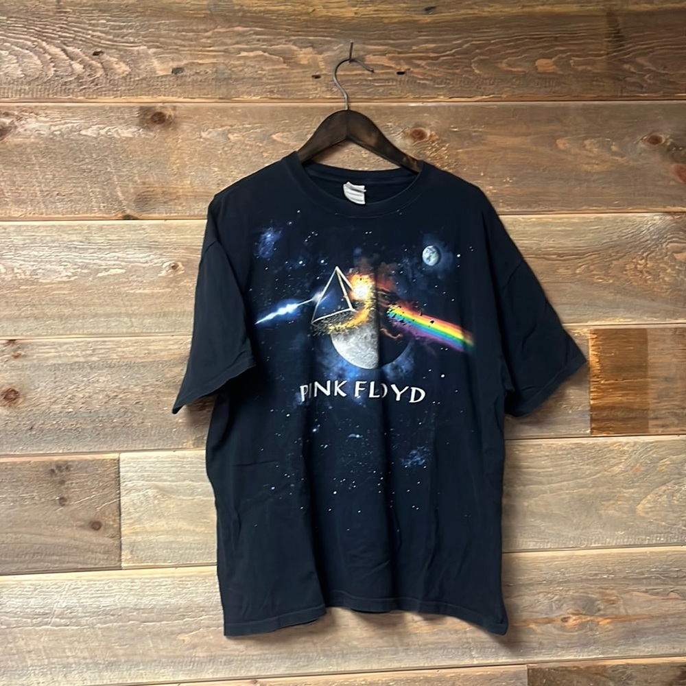 Pink Floyd Vtg Prism Black Short Sleeve Band Shirt XL